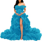 Tüllkleid für Schwangerschafts-Fotoshooting, bauschige Rüschen, Illusion, Braut-Dessous, Badekleid SY055 