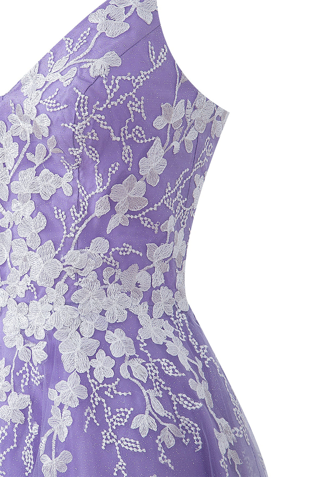 Bella | Vestido corto de fiesta Aline de tul brillante con apliques