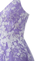 Bella | Vestido corto de fiesta Aline de tul brillante con apliques