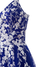 Bella | Vestido corto de fiesta Aline de tul brillante con apliques
