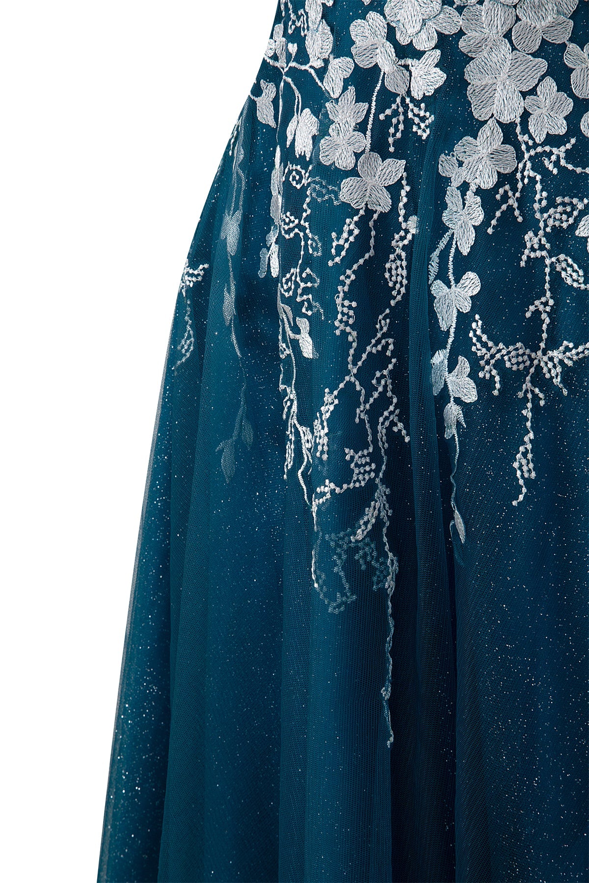 Bella | Vestido corto de fiesta Aline de tul brillante con apliques