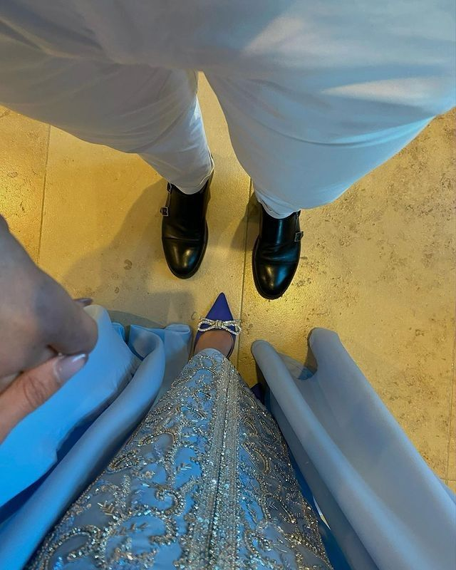 Elegante vestido de noche de lujo con lentejuelas y cuentas azules, ribete de satén y chal, estilo árabe dubaití, vestido de fiesta musulmán Y4669