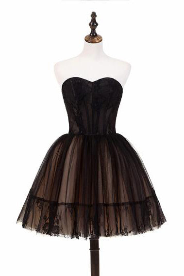 Rowena | Trägerloses A-Linien-Heimkehrkleid aus Tüll
