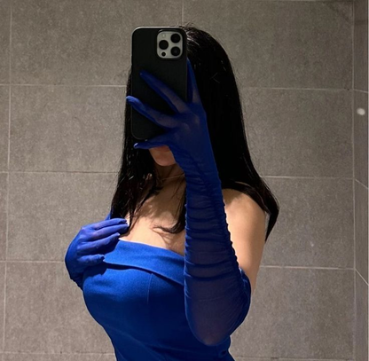 Royal Blue Strapless Mini Homecoming Dress Sexy Royal Blue Bodycon Dress Y2501