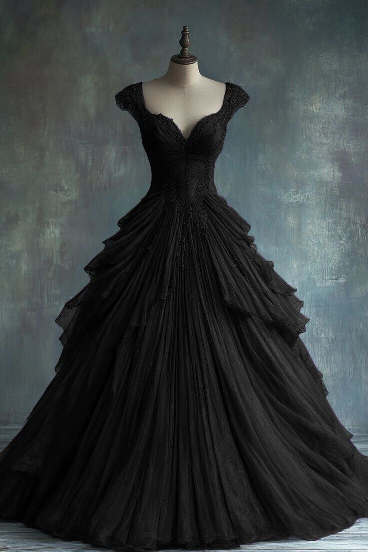 Elegante vestido de quinceañera de tul azul con encaje y corte en A, estilo formal, Y7797