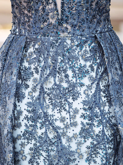 Mermaid / Trumpet V-neck Fashion Formal Evening Dresses Long Sleeve Floor Length Prom Dresses