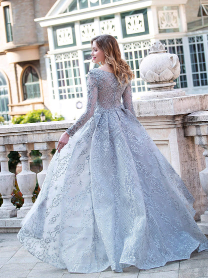 Mermaid / Trumpet Fashion Formal Evening Dresses Long Sleeve Floor Length Prom Dresses