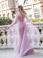 Vestidos de noche formales de lujo de corte sirena/trompeta, sin mangas, hasta el suelo, para fiesta de graduación 