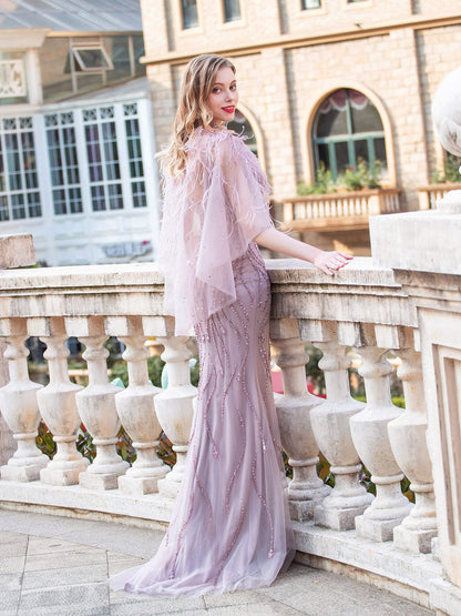 Mermaid / Trumpet Luxurious Sexy Formal Evening Dresses Spaghetti Strap Sleeveless Floor Length Prom Dresses