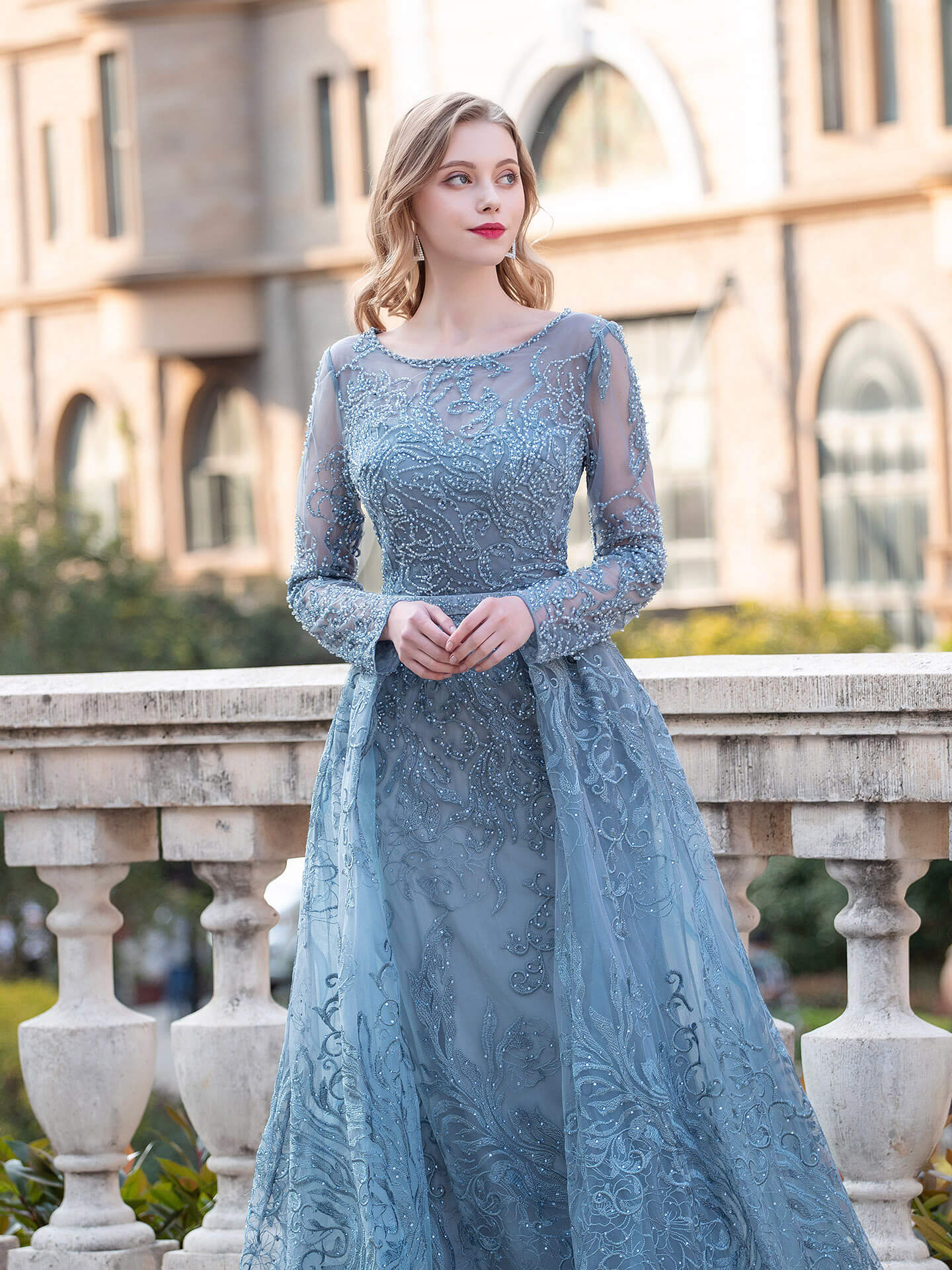 Mermaid / Trumpet  Fashion Formal Evening Dresses Long Sleeve Floor Length Prom Dresses