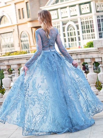 Mermaid / Trumpet  Fashion Formal Evening Dresses Long Sleeve Floor Length Prom Dresses