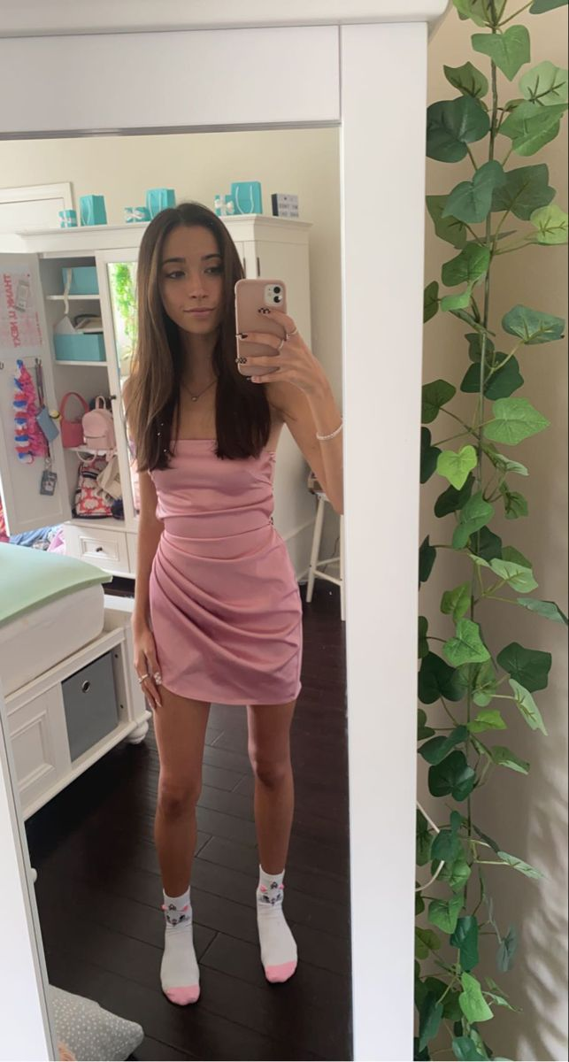 Vestido ajustado rosa, vestido rosa de fiesta Y2124