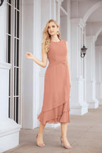 Vestido formal de fiesta Sunnderly de dos piezas, corte A, para madre de la novia, SY28072 