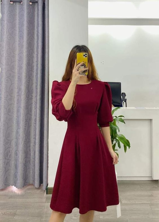 Vestido de fiesta sencillo de corte A en color puro, vestido de regreso a casa Y6064