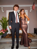 Elegantes Meerjungfrau V-Ausschnitt Abendkleid Schickes Abendkleid Y7408