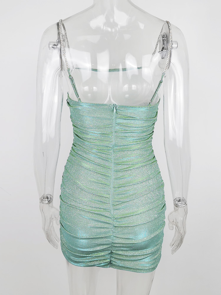 Sexy glänzendes, figurbetontes Kleid, kurzes Homecoming-Kleid Y1908