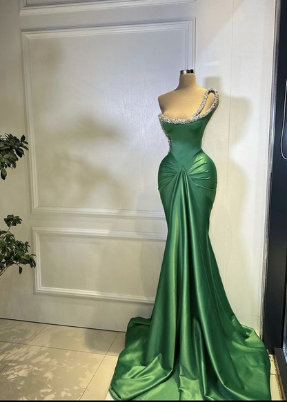 Emerald Green Mermaid Prom Dress Charming Emerald Green Evening Dress Y6435
