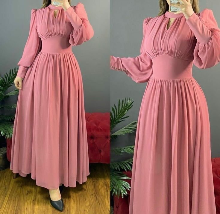 Einfaches A-Linien-Ballkleid mit langen Ärmeln, modisches Abendkleid Y5795