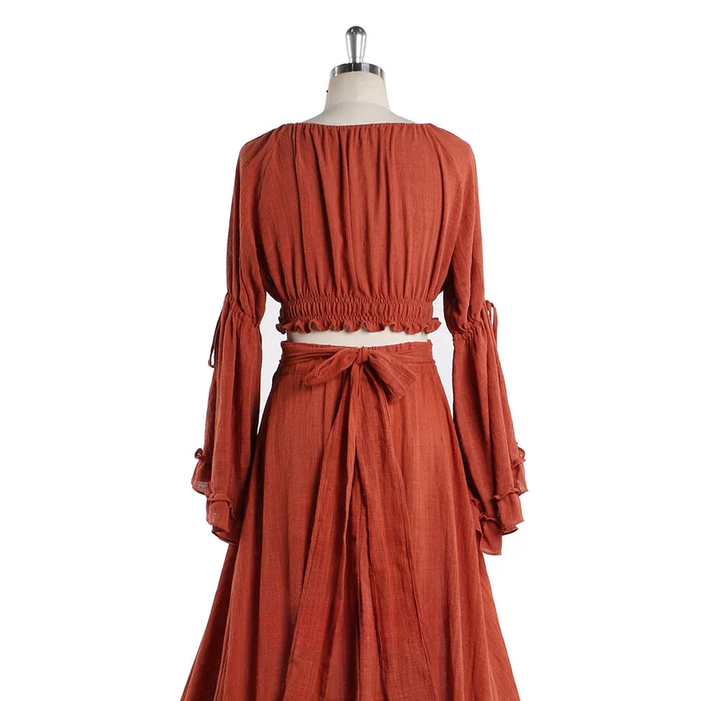 2 Pieces Gown V Neck Maternity Dresses for Photo Shoots Photography Dress Baby Shower Dress for Pregnant Woman SY211008