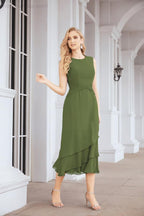Vestido formal de fiesta Sunnderly de dos piezas, corte A, para madre de la novia, SY28072 