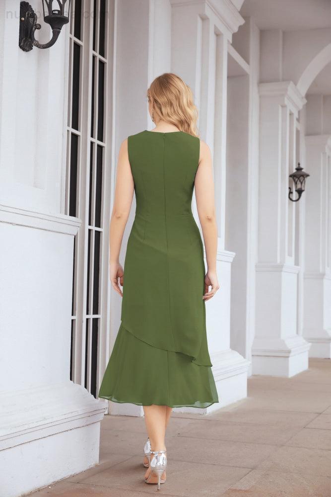 Vestido formal de fiesta Sunnderly de dos piezas, corte A, para madre de la novia, SY28072 