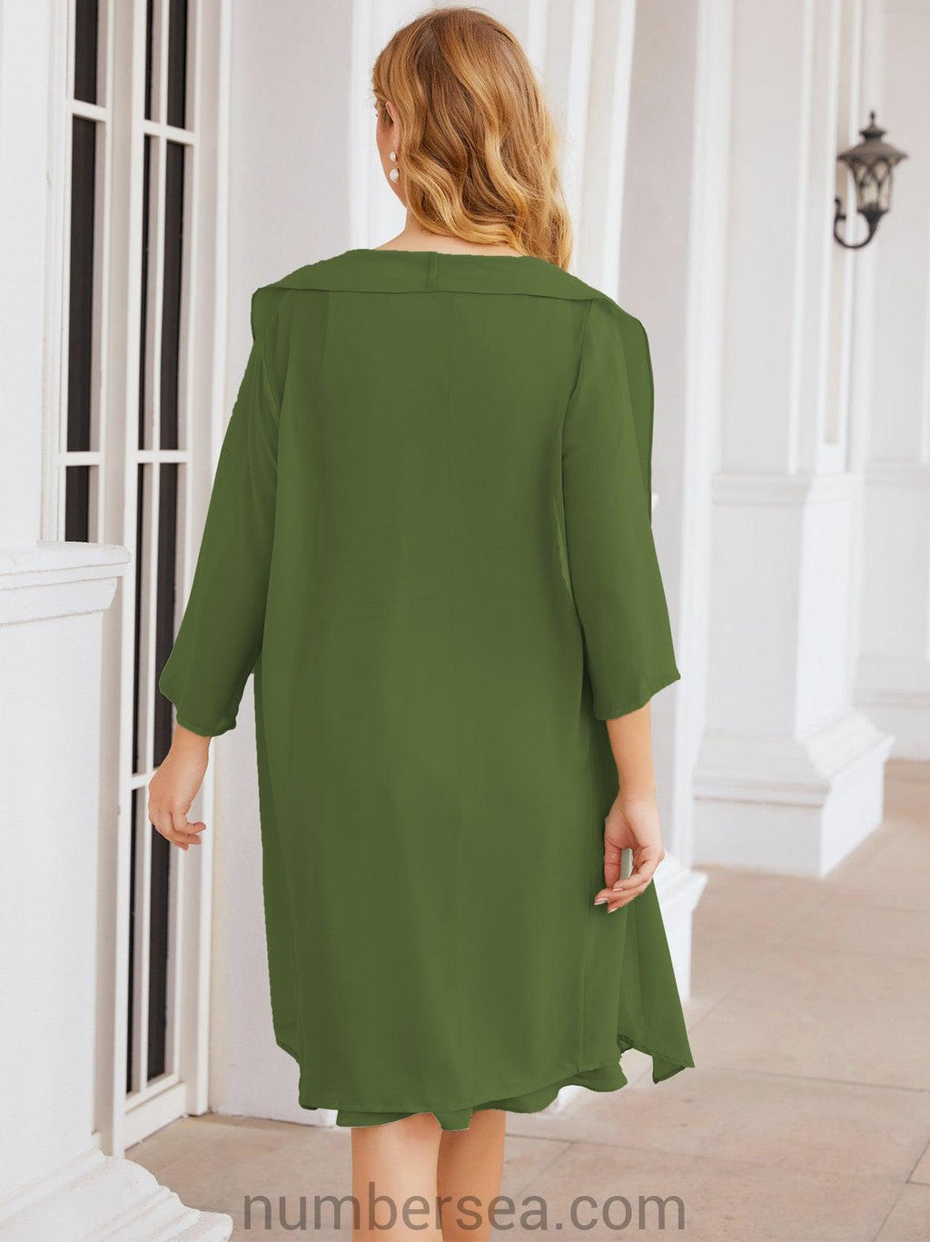 Vestidos de madre de la novia Sunnderly, vestido de fiesta, vestido plisado informal SY28065 