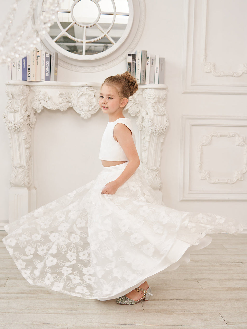 A-Linie Spitze Satin Bodenlang Elfenbein Kleid (010146741) 