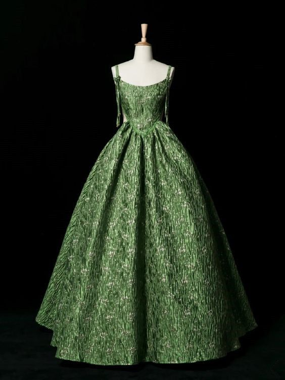 Vestido de noche verde vintage con tirantes finos, corte A, para fiesta de graduación, cumpleaños, Y7567