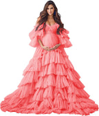 Puffy Tüll Robe Umstandskleid für Fotoshooting Transparente Braut Dessous Hochzeitskleid Lange Baby Shower Schwangerschaftskleider 