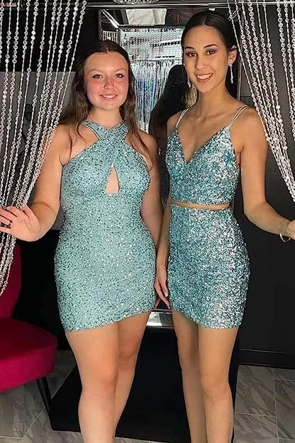 Halter Homecoming Dresses Short Prom Dresses for Teens SYH75