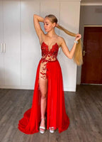 Vestido de fiesta largo rojo con escote corazón, vestido de noche sexy Y1150