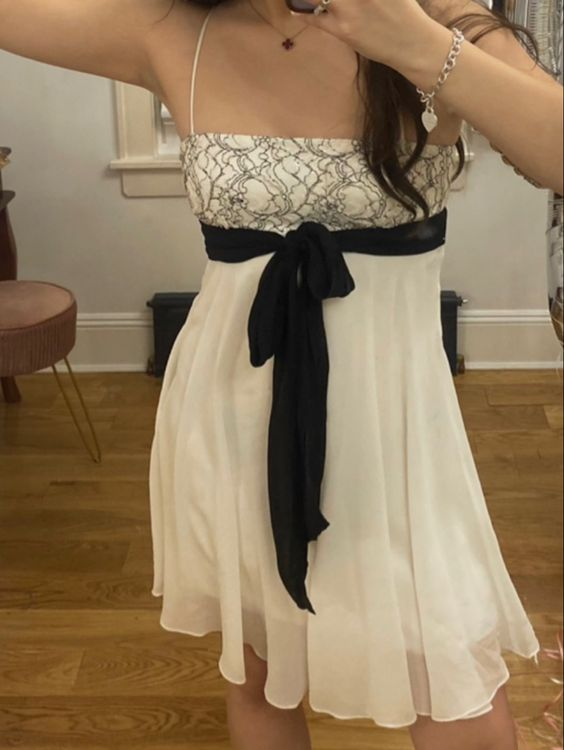 Precioso vestido blanco de fiesta de corte A, vestido playero Y6713