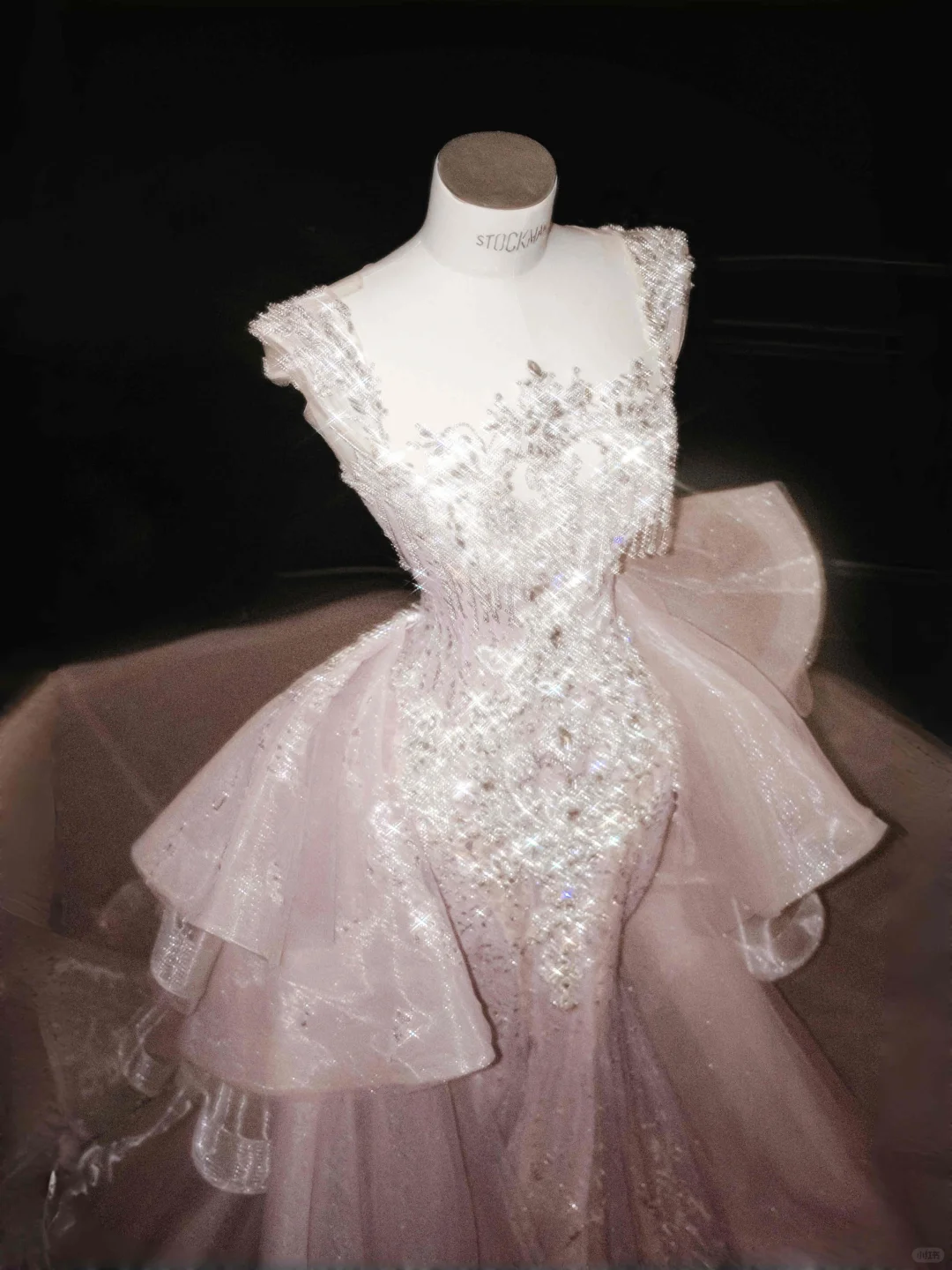 Glamoroso vestido de fiesta de sirena con cuentas de tul lavanda, vestido de noche formal Y8669