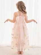 Vestido rosa de tul con corte en A y largo hasta los tobillos (2003227599)