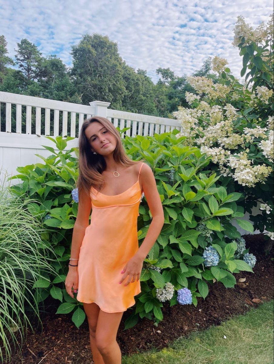 Lindo vestido naranja para la vuelta al cole Y2833