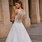 Vintage Vestidos De Novia A-line Wedding Dresses Bridal Gown Appliques Sleeveless For Elegant Women 2023 Custom Made-payinti