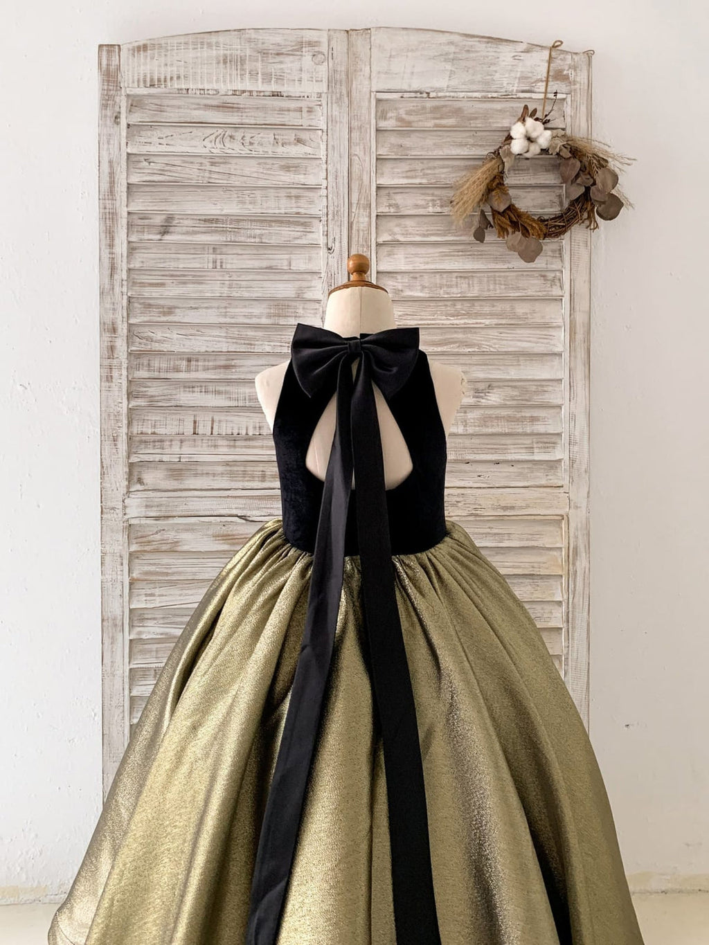 Duchesse-Linie/Princess-Linie Jacquard Samt Sweep/Pinsel zug Schwarzes Kleid (2003227667)