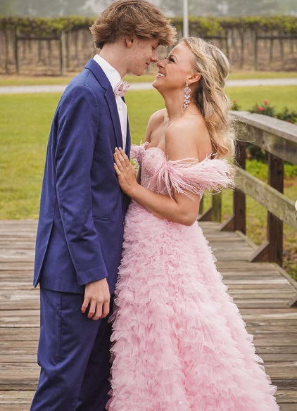 Vestido de fiesta de tul rosa con volantes y corsé, vestido de noche de tul Y6093