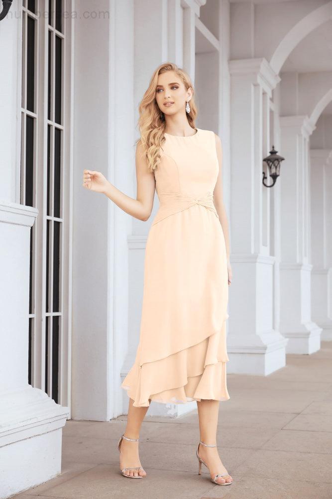 Vestido formal de fiesta Sunnderly de dos piezas, corte A, para madre de la novia, SY28072 
