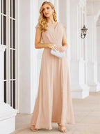 Vestidos de dama de honor Sunnderly con capa, vestido formal de fiesta con espalda descubierta para madre de la novia SY28058 