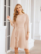 Vestidos de madre de la novia Sunnderly, vestido de fiesta, vestido plisado informal SY28065 
