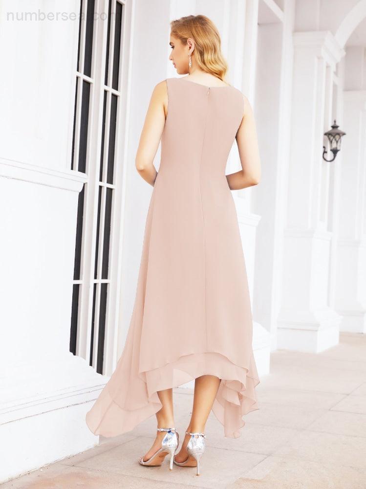 Vestido formal de fiesta Sunnderly de dos piezas, corte A, para madre de la novia, SY28073 