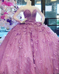 Luxuriöses Perlenbesetztes Ballkleid mit Blumen Quinceanera-Kleid Y811