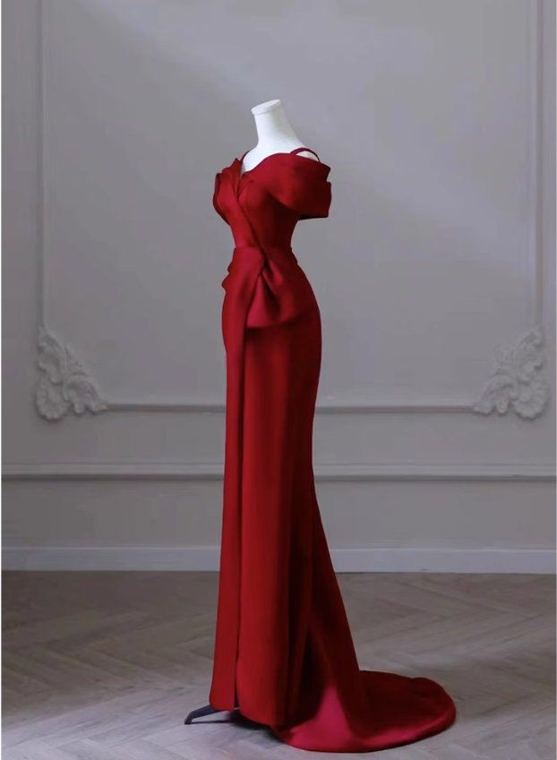 Elegante vestido de noche rojo, vestido de mujer, vestido elegante de alta gama Y6959