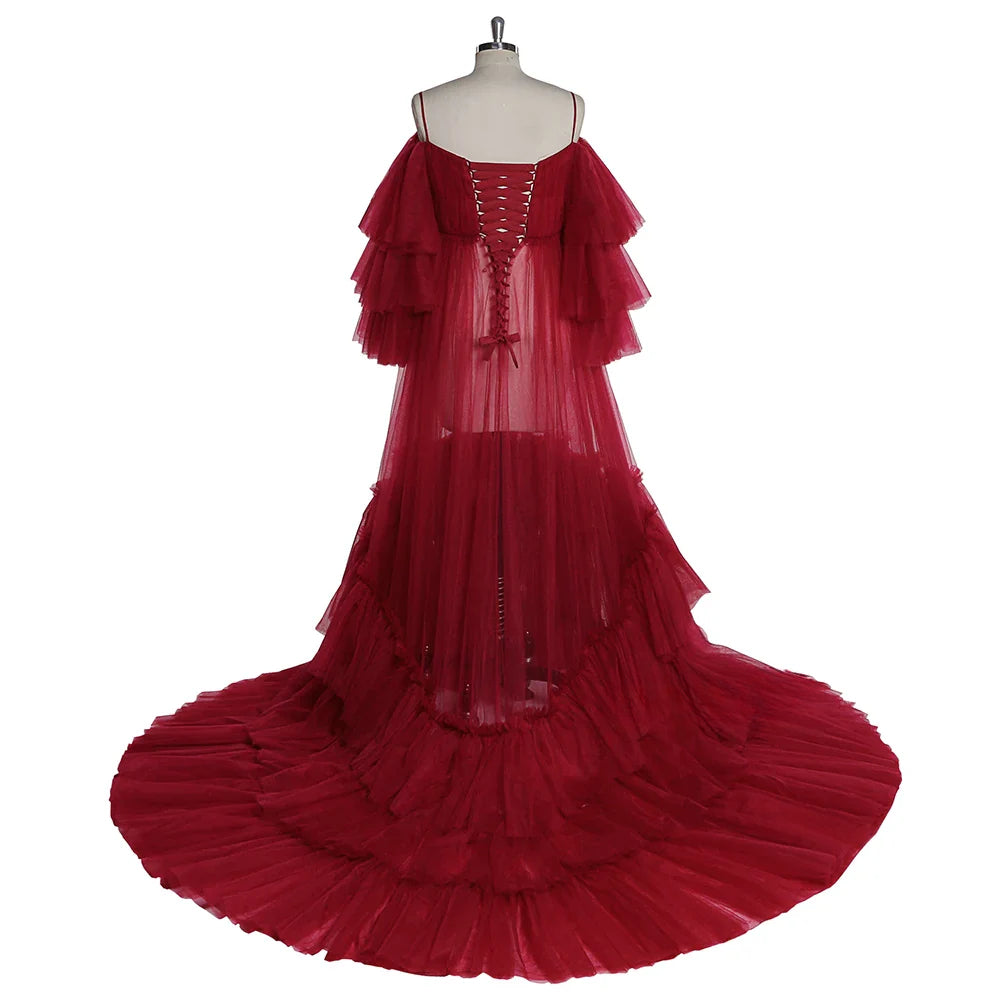 Elegantes vestidos de maternidad con hombros descubiertos para sesiones de fotos, vestido maxi para mujeres embarazadas, accesorios de fotografía, vestido largo de embarazo 