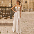 Sweetheart Wedding Dresses for Woman Lace Appliques Boho Bridal Gowns Slit Sleeveless Boho vestidos de novia boda civil-payinti