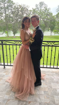 Einzigartiges A-Linien-Tüll-Ballkleid, modisches Abendkleid Y5395