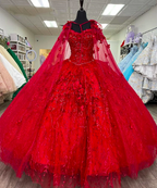Luxuriöses rotes Quinceanera-Kleid, rotes Ballkleid, rotes Sweet 16-Kleid Y2338