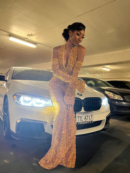 Sexy Maß Pailletten Meerjungfrau Ballkleider Abendkleid Y183