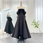 Luxus Dubai Abendkleider für Frauen Hochzeit Party Schwarzes Langarm Gala Ballkleid Y4621
